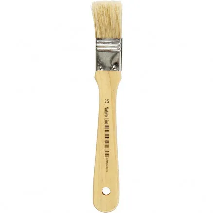 Lackpensel, L: 18,5 cm, B: 25 mm, platt, 12 st / 12 pk.