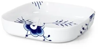 Royal Copenhagen Blå Mega Räfflad ugnsfast fyrkantig ugnsform 25 x 25 cm